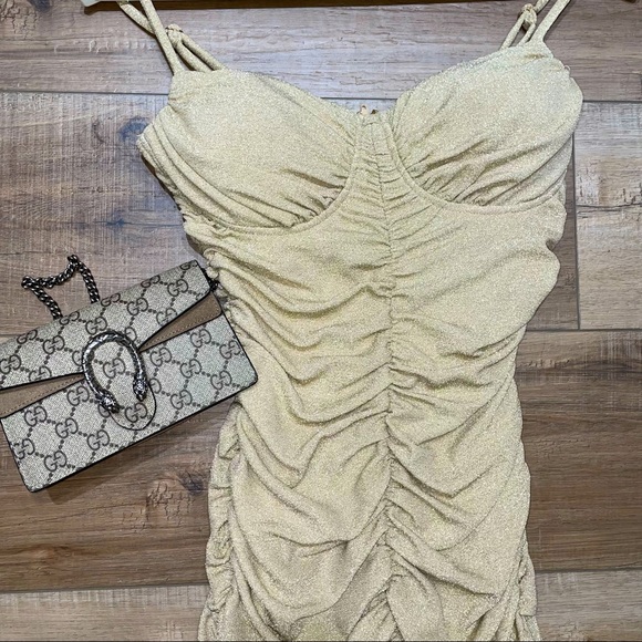 Glitter Beige Dress - Picture 4 of 6